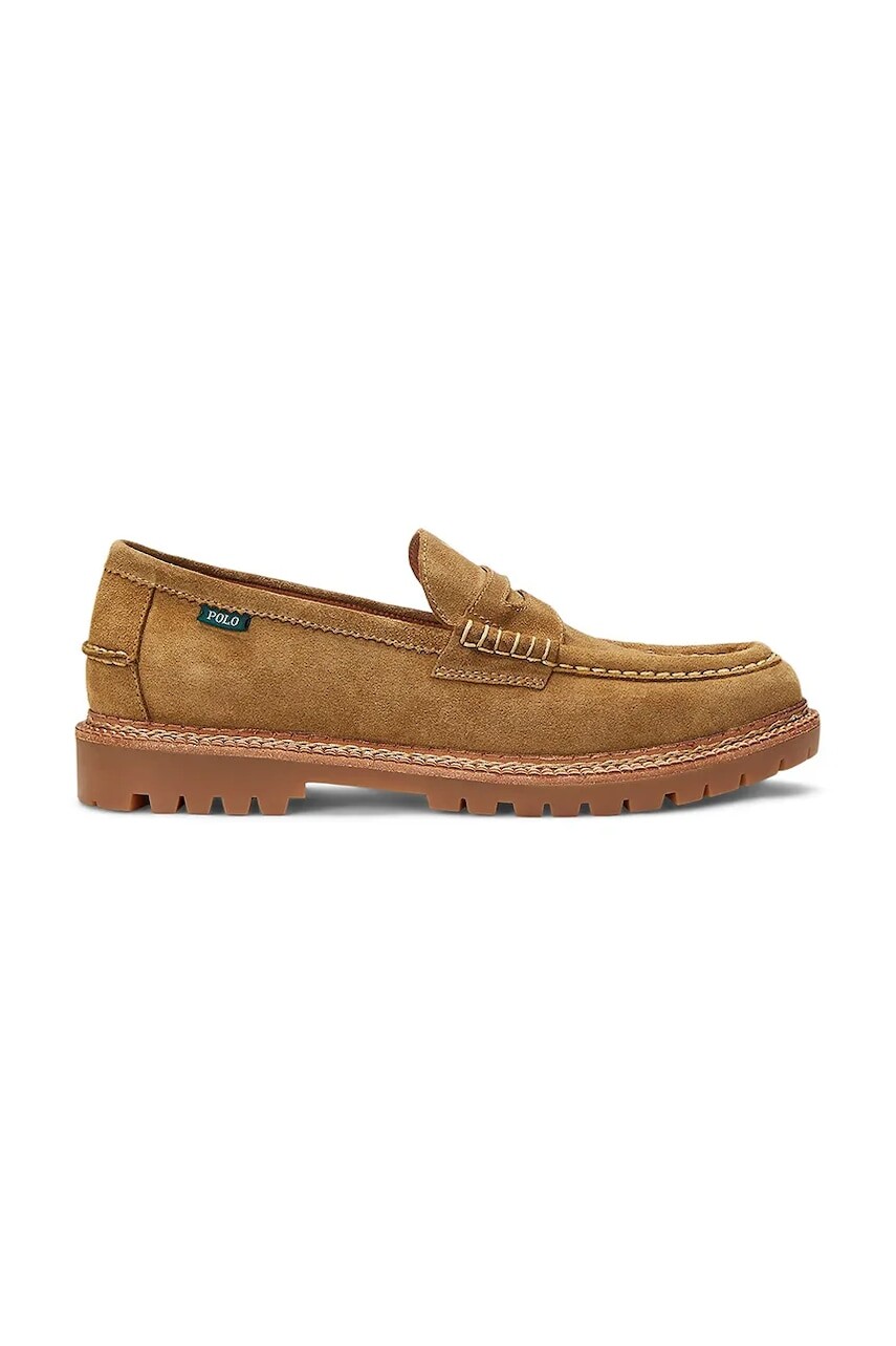 Semišové mokasíny Polo Ralph Lauren Jett Penny pánske, béžová farba, 803961421002