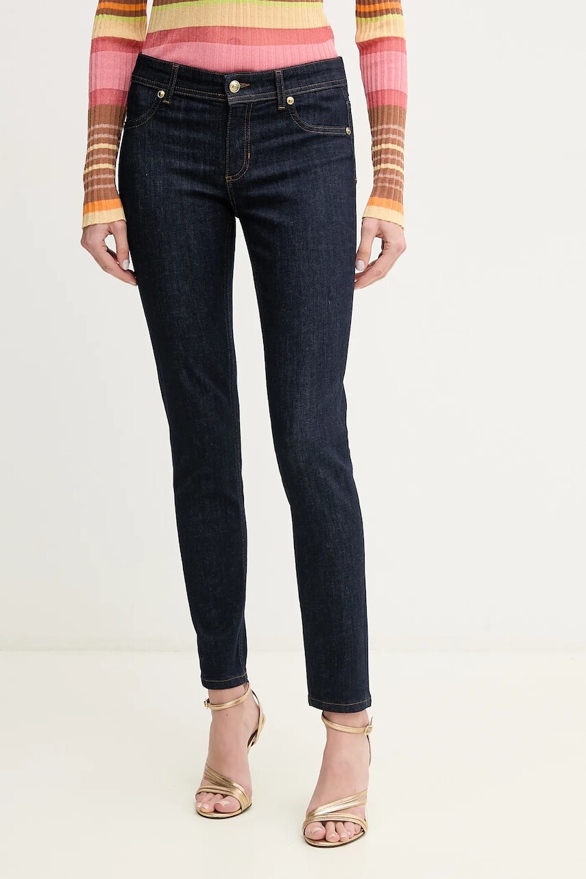 Rifle Versace Jeans Couture dámske, tmavomodrá farba, 78HAB5J0 CDWA7