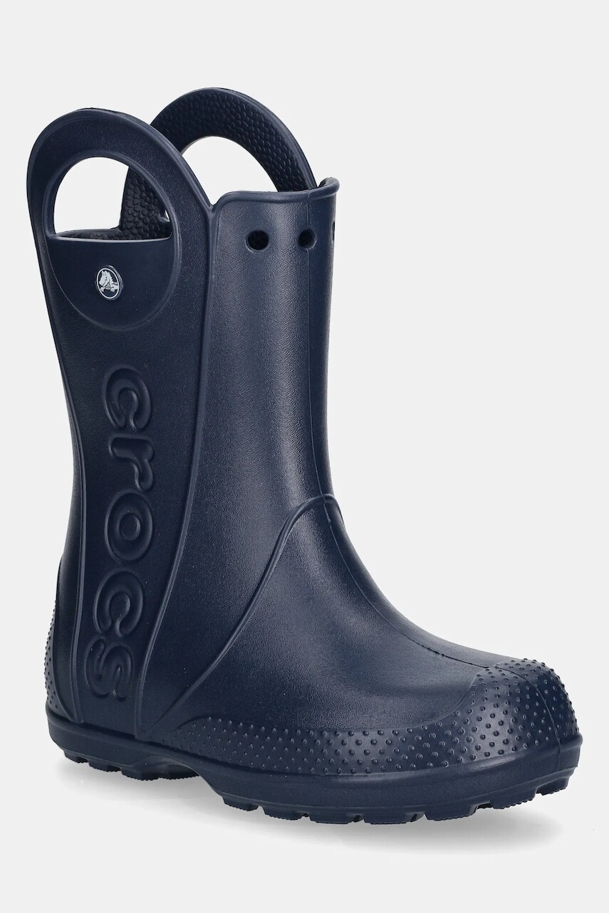 Gumáky Crocs HANDLE IT RAIN BOOT KIDS tmavomodrá farba, 211052