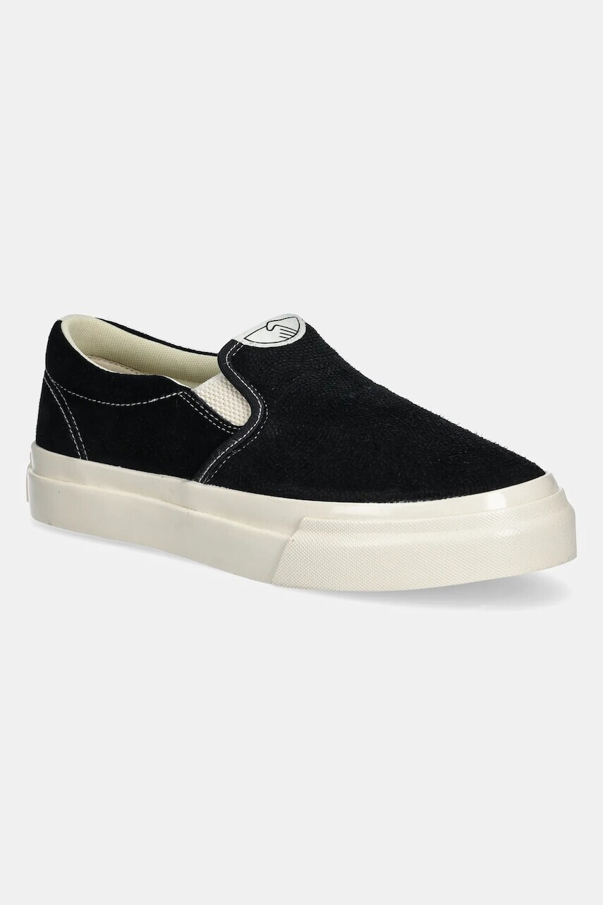 Tenisky Stepney Workers Club LISTER RAW SUEDE čierna farba, YA03014