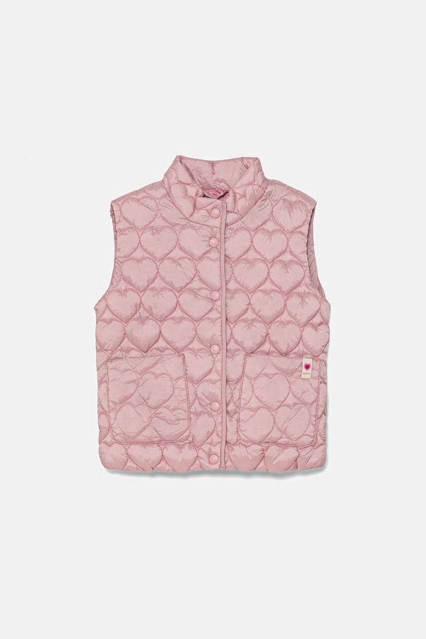Detská vesta United Colors of Benetton ružová farba, 2YCUGJ00L
