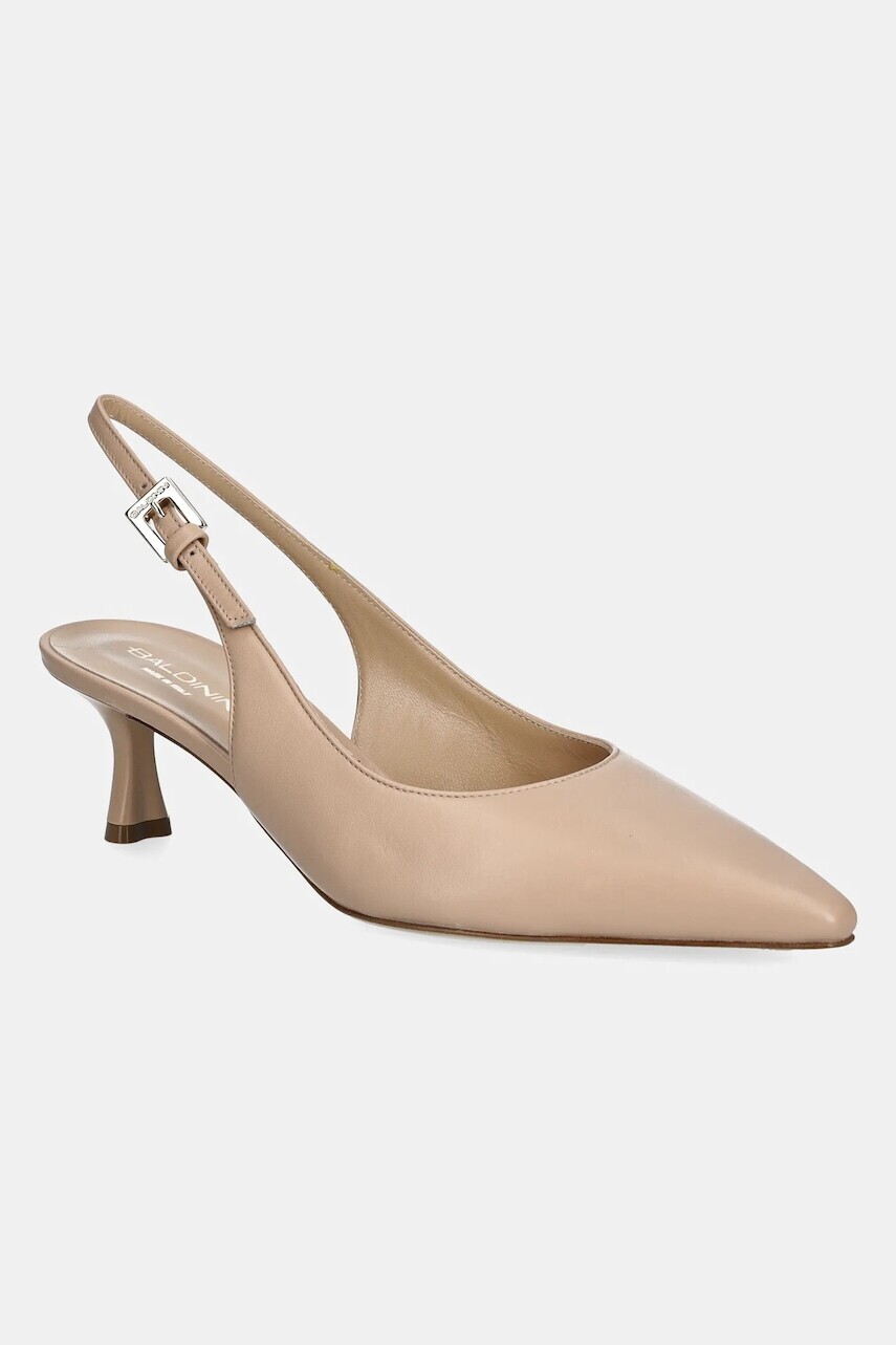 Kožené lodičky Baldinini béžová farba, D5E203P5VITE