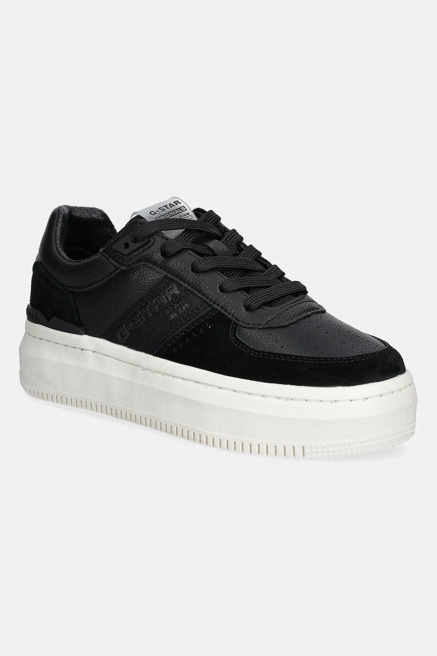 Tenisky G-Star  EVE BSC LEA W dámske, čierna farba, 2411076501.BLK.GNMET