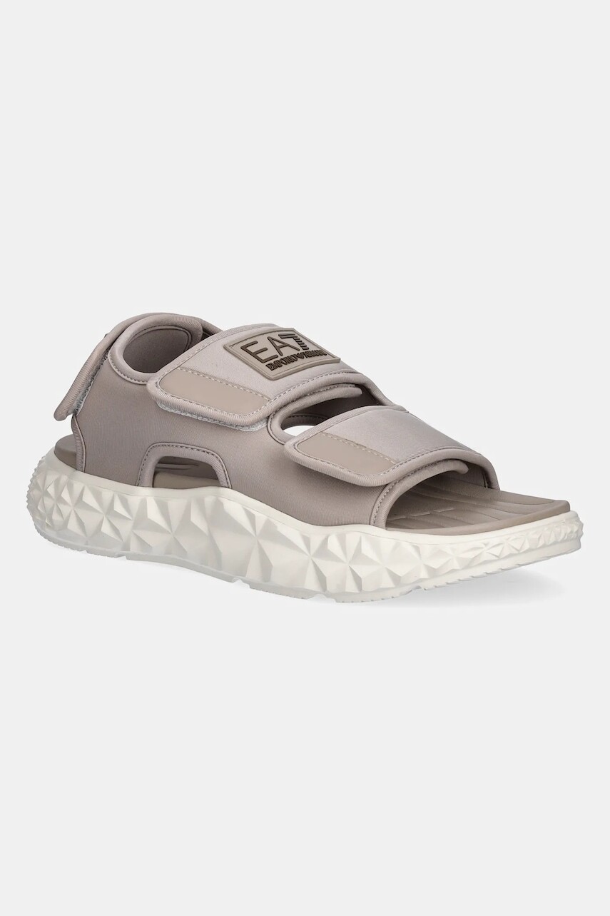 Sandále EA7 Emporio Armani dámske, hnedá farba, XK449.XBR004