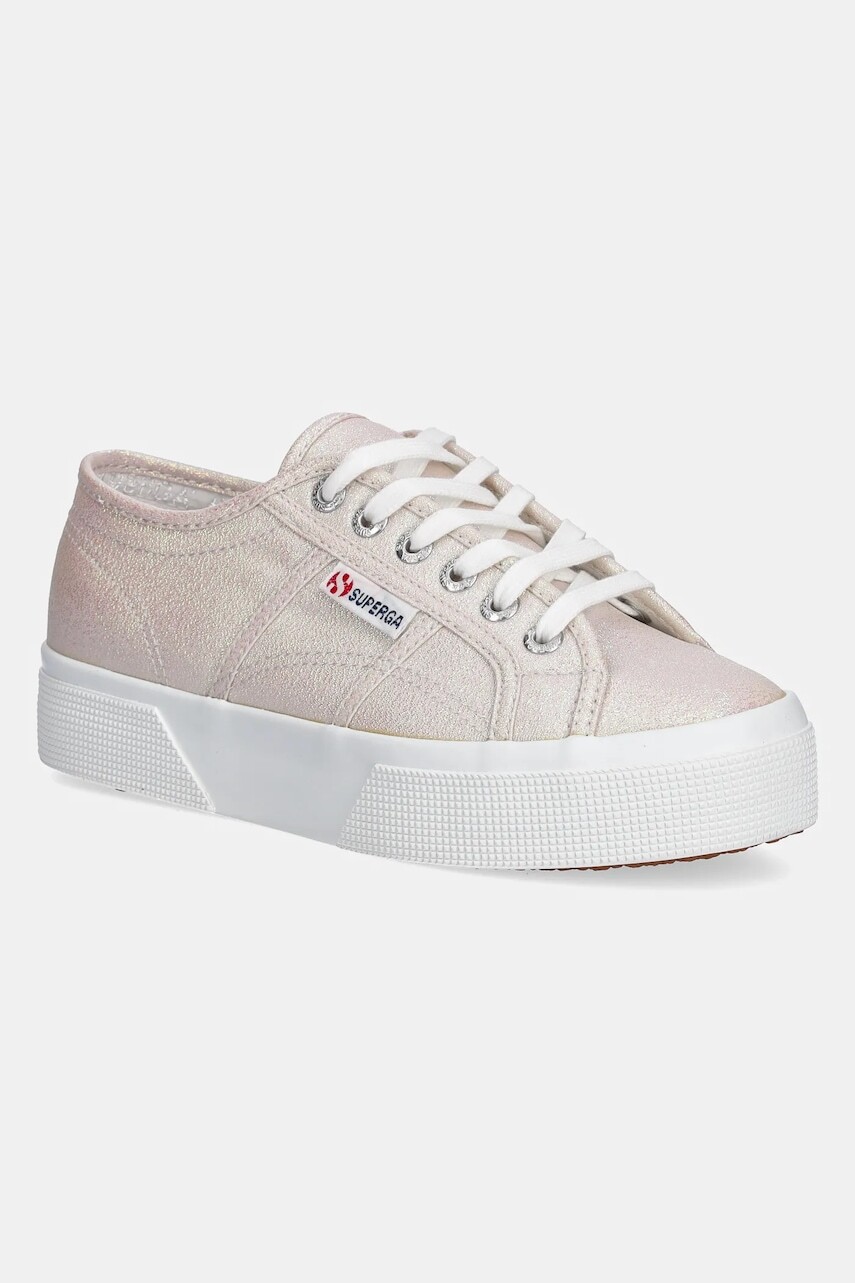 Tenisky Superga PLATFORM LAME oranžová farba, S6128SW