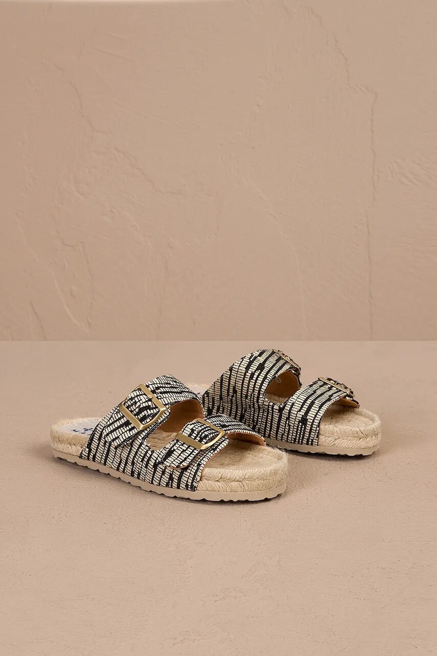 Šľapky Manebi Nordic Sandals dámske, béžová farba, H 2.5 R0