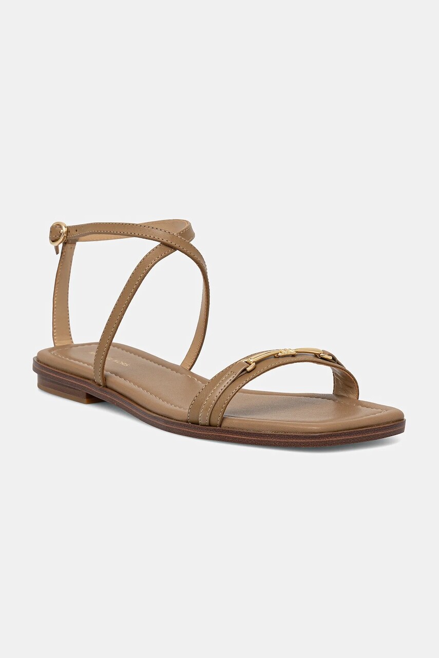 Kožené sandále MICHAEL Michael Kors Lena dámske, hnedá farba, 40S5LEFS1L.297
