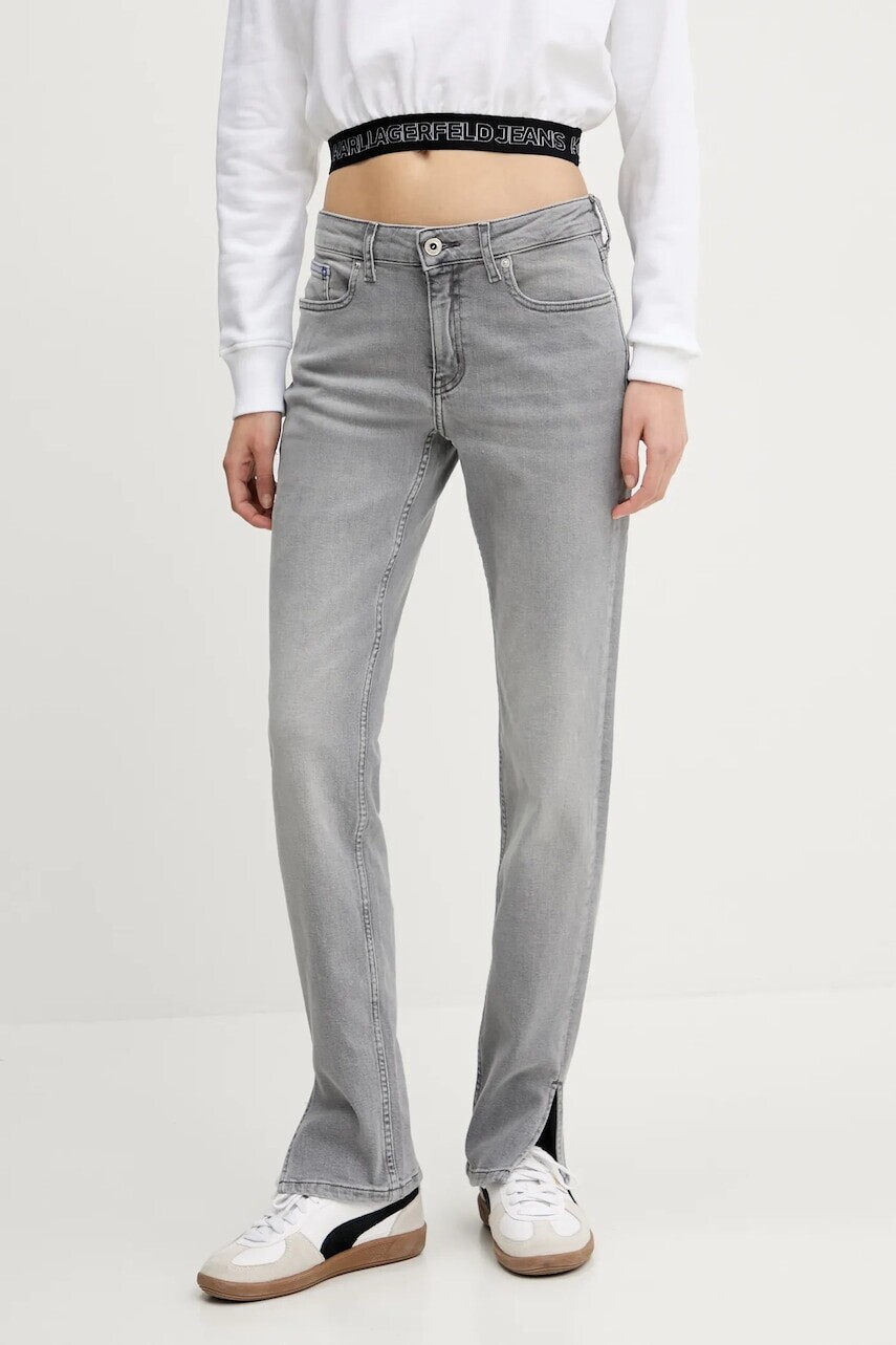 Rifle Karl Lagerfeld Jeans dámske, šedá farba, A2W10134