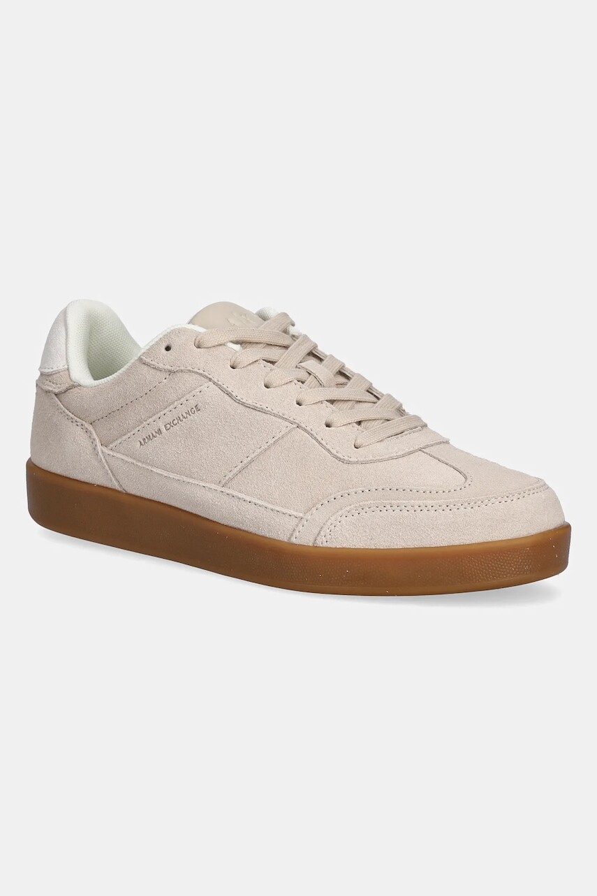 Semišové tenisky Armani Exchange béžová farba, XDX182 XV868 01819