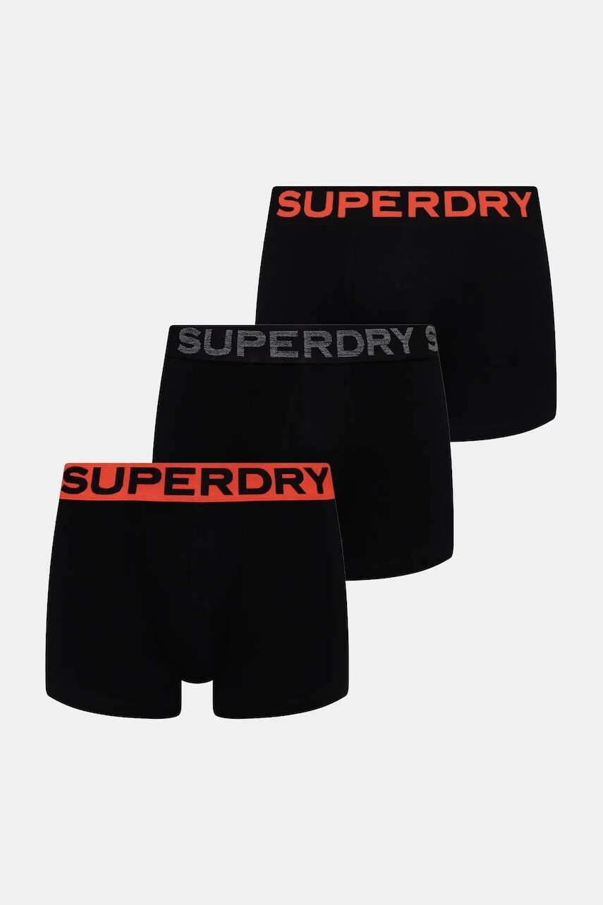 Boxerky Superdry 3-pak čierna farba, M3110452C-13A