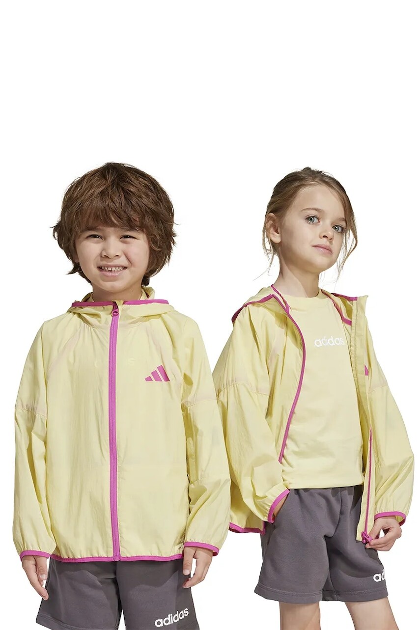 Detská bunda adidas žltá farba, JC9437