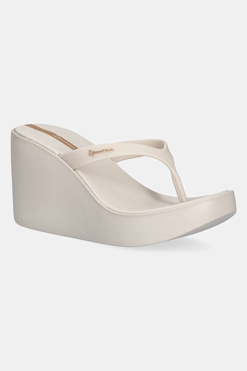 Šľapky Ipanema HIGH FASHION béžová farba, na kline, 83626-BD952