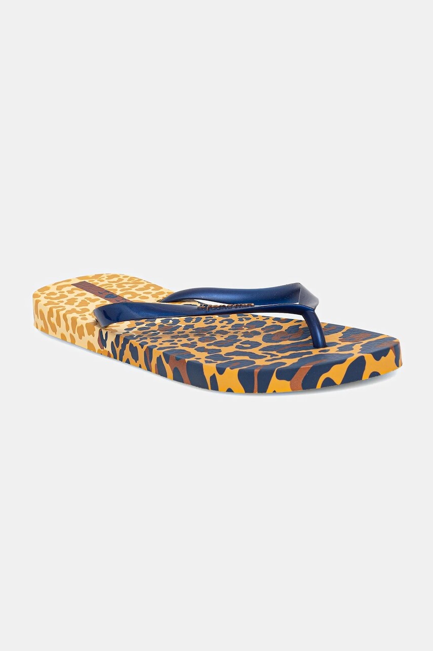 Šľapky Ipanema ANIMAL PRINT oranžová farba, na plochom podpätku, 83617-AY379