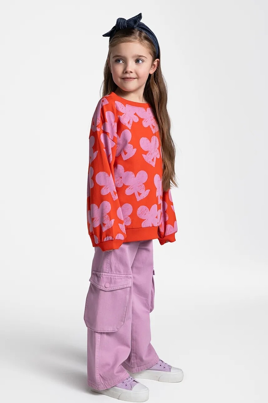 Nohavice Coccodrillo ružová farba, jednofarebné, MAXITROPIC GIRL KIDS