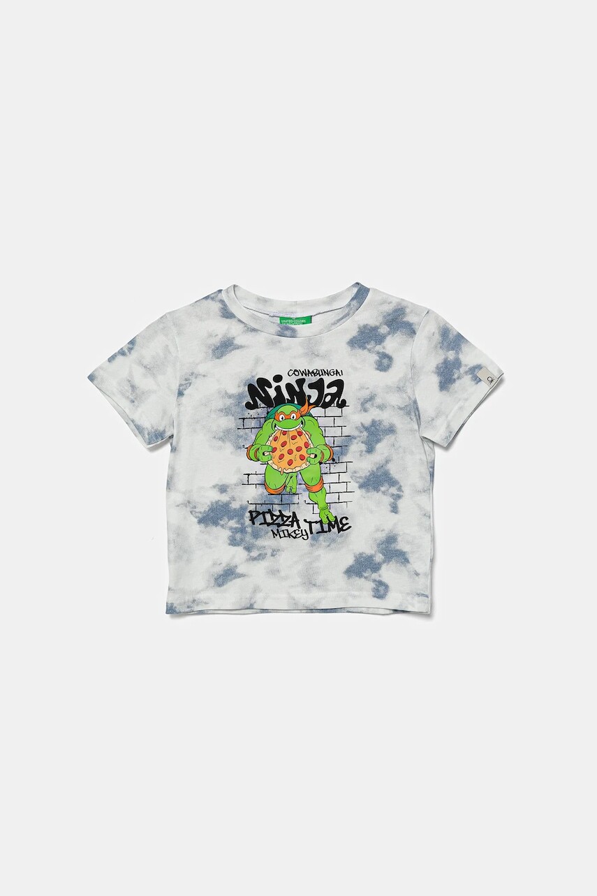 Detské bavlnené tričko United Colors of Benetton viac farieb, vzorované, 3ORKG10JD