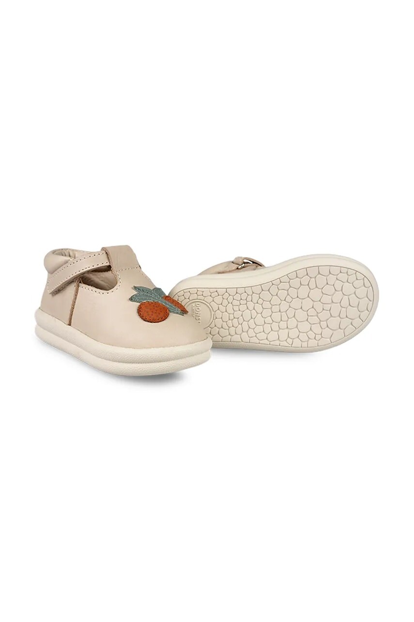 Kožené topánky pre bábätká Donsje Louwi Shoes Arancia béžová farba, 1502201