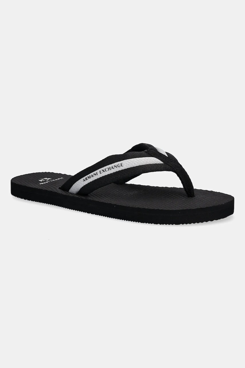 Šľapky Armani Exchange čierna farba, XUQ006 XV962 N814