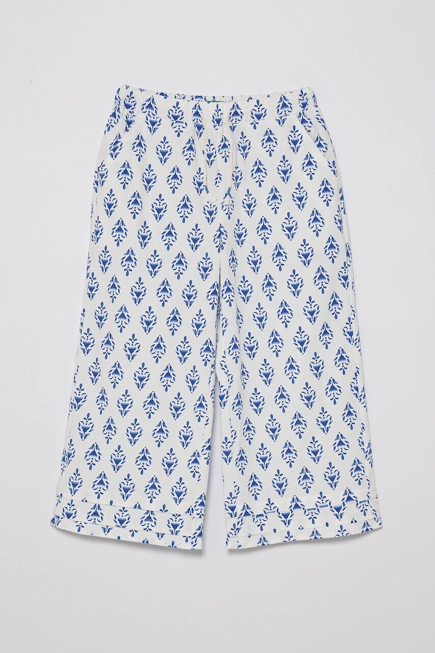 Detské bavlnené nohavice United Colors of Benetton vzorované, 4MMDCF04N