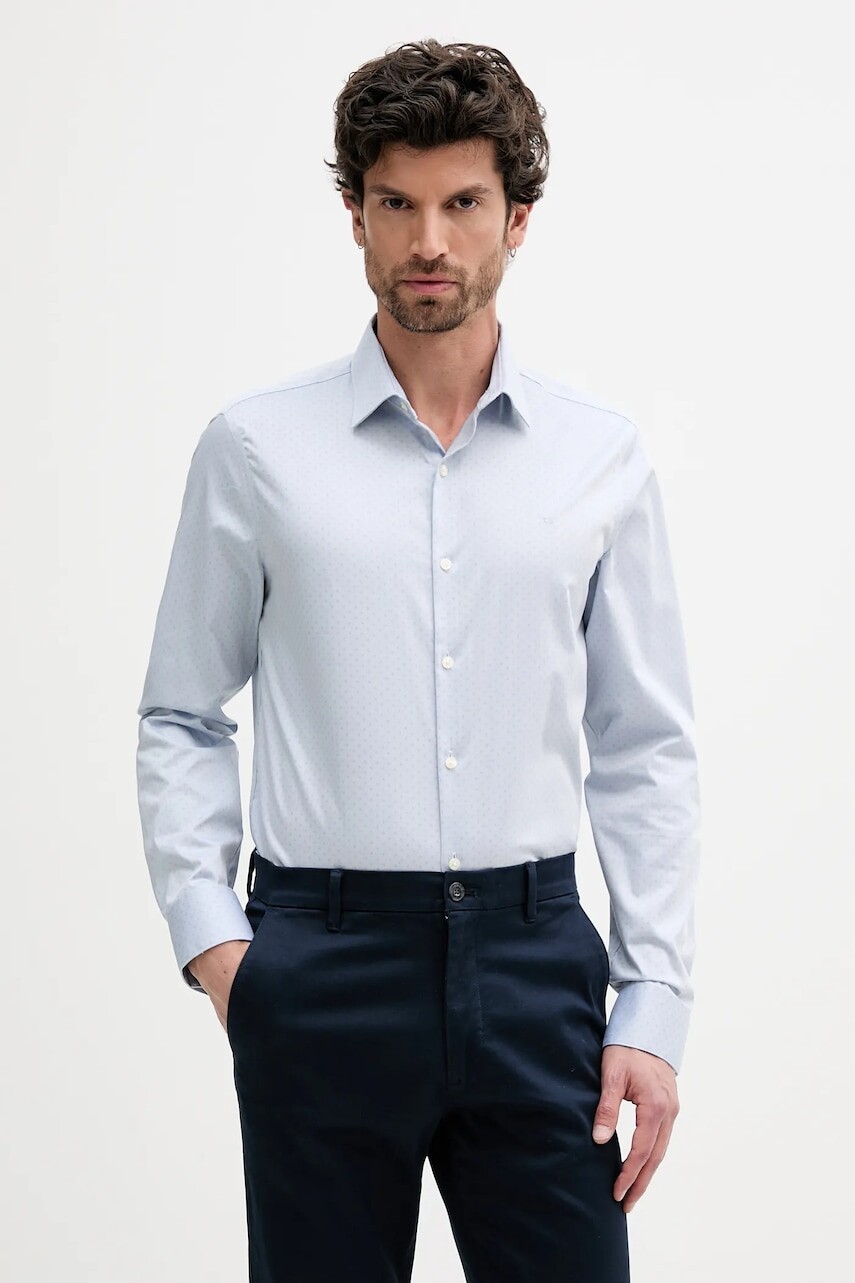 Košeľa Calvin Klein slim, s klasickým golierom, LV019EU011