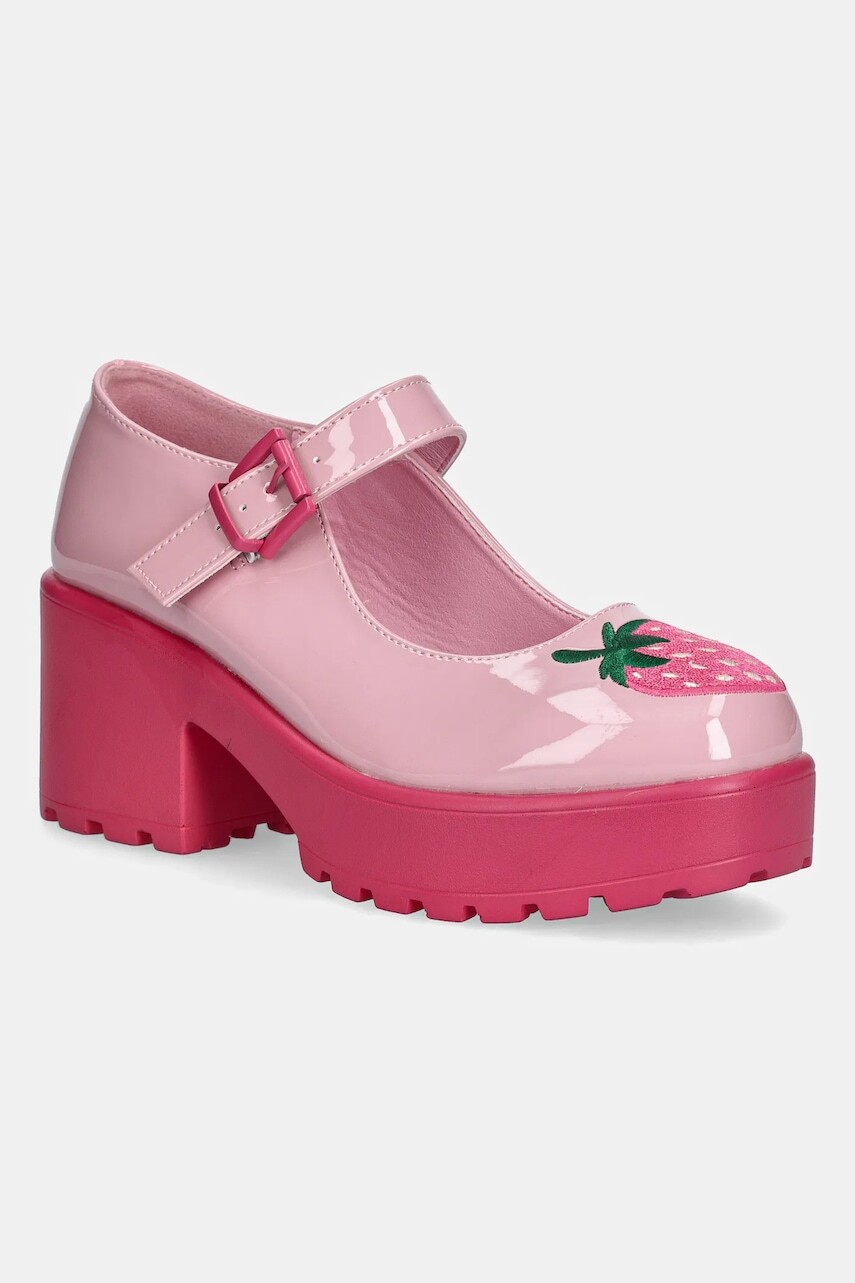 Lodičky Koi Footwear Tira Mary Janes ‘Strawberry Cheesecake Edition’ ružová farba, na podpätku, ND109
