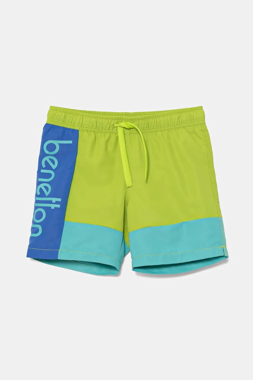 Detské plavkové šortky United Colors of Benetton zelená farba, 5JD00X00S