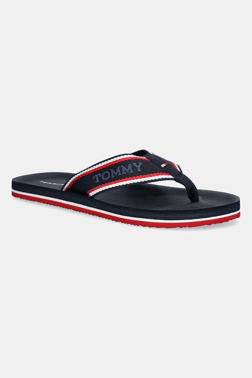 Šľapky Tommy Hilfiger COMFORT TH BEACH SANDAL tmavomodrá farba, FM0FM05510