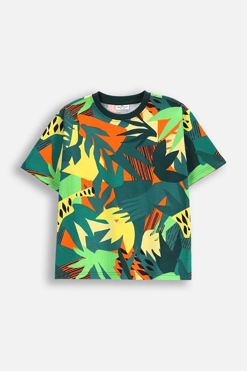 Detské bavlnené tričko Coccodrillo viac farieb, vzorovaná, TROPICAL STORY BOY JUNIOR