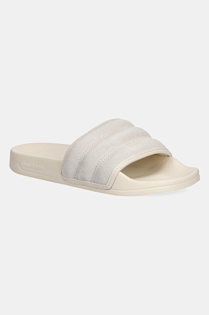 Semišové šľapky adidas Adilette Noshower béžová farba, JP5191
