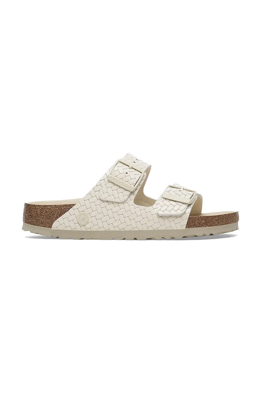 Kožené šľapky Birkenstock Arizona Woven Emboss béžová farba, 1029172