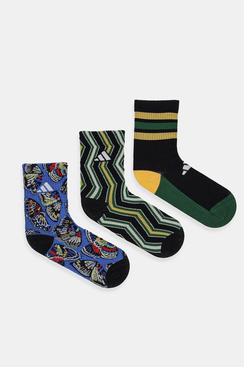 Ponožky adidas x Farm Rio 3-pak fialová farba, JN2675