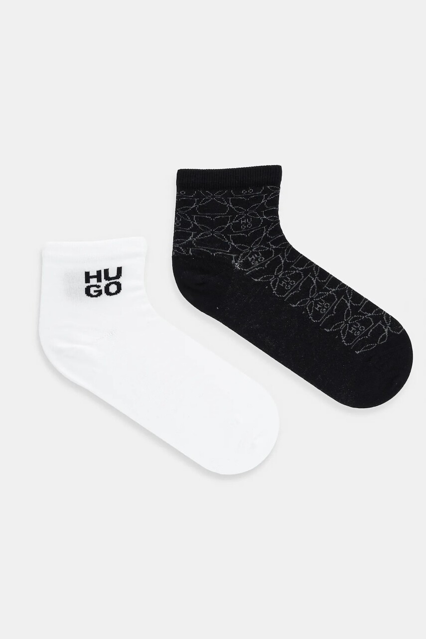 Ponožky HUGO 2-pak čierna farba, 50543179