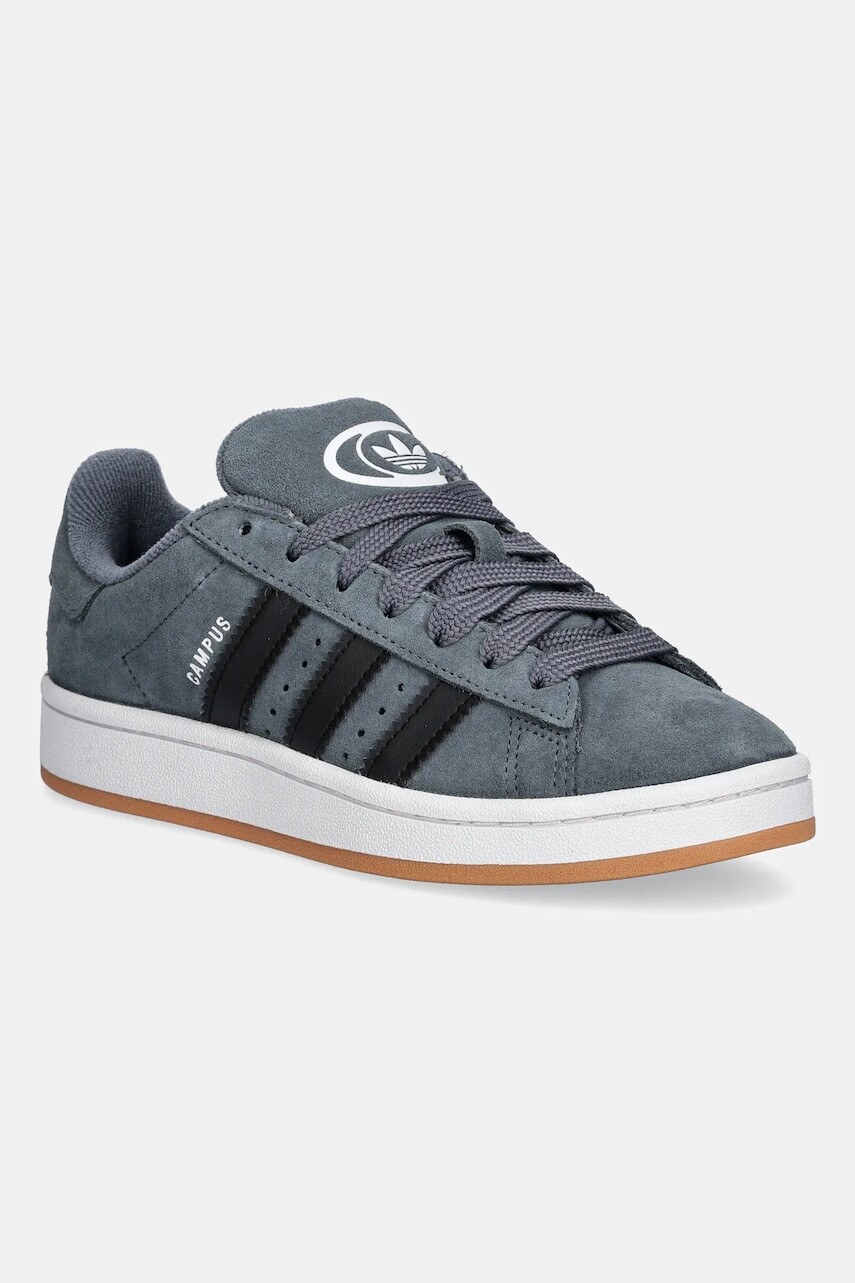 Detské semišové tenisky adidas Originals CAMPUS 00s šedá farba, JS3845