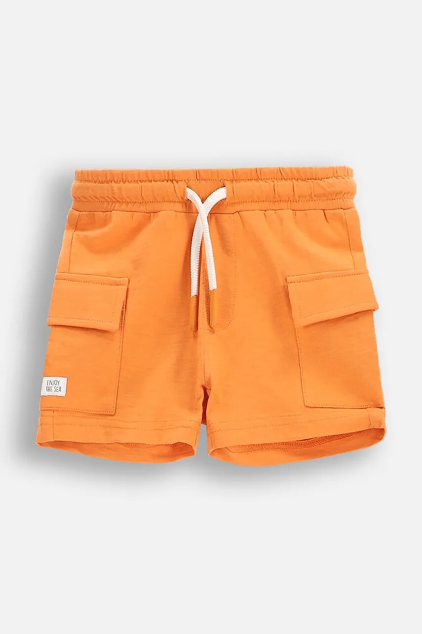 Šortky Coccodrillo oranžová farba, nastaviteľný pás HOLIDAY SPLASH BOY NEWBORN