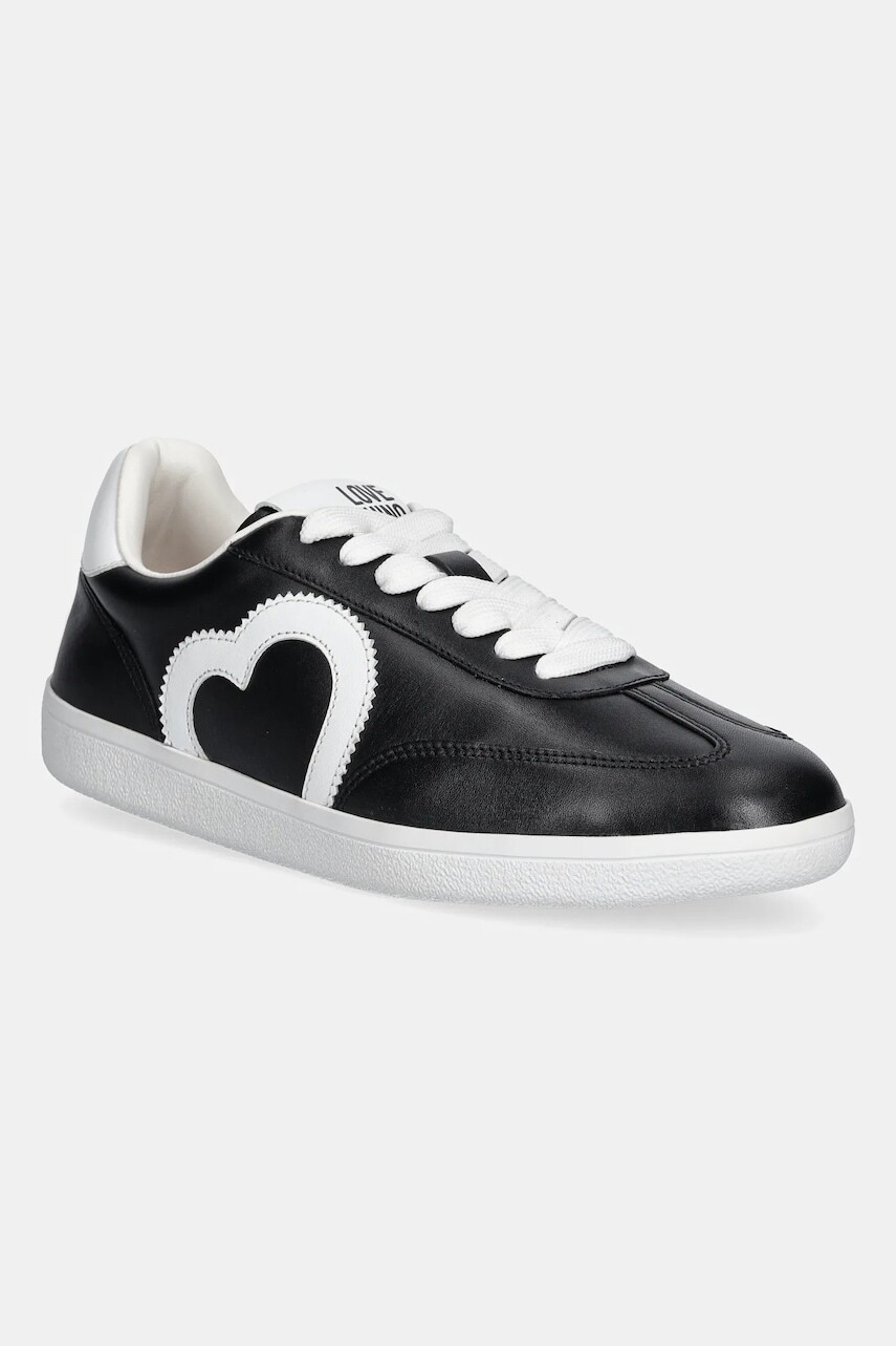 Kožené tenisky Love Moschino čierna farba, JA15112G1NIA100A