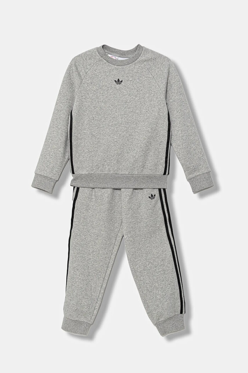 Detská tepláková súprava adidas Originals šedá farba, JV5981