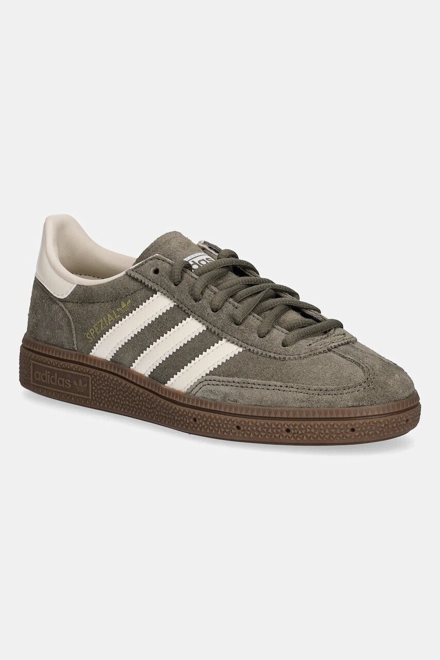 Kožené tenisky adidas Originals Handball Spezial zelená farba, JR2121