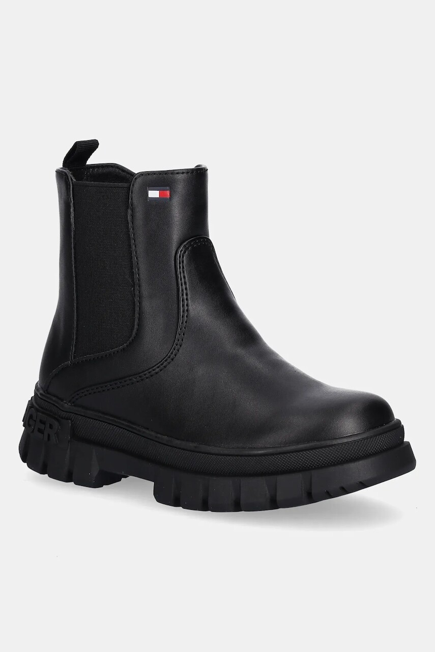 Detské čižmy Tommy Hilfiger čierna farba, T3A5-34047
