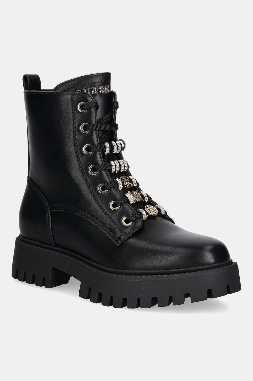 Workery Guess FIONAA čierna farba, na platforme, FLTFNA ELE10