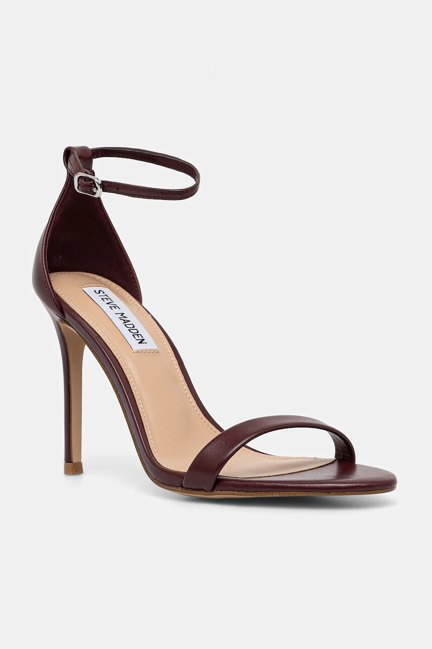 Kožené sandále Steve Madden Tecy bordová farba, 11002956