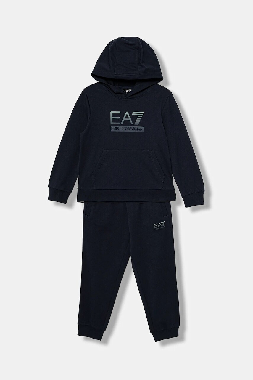 Detská tepláková súprava EA7 Emporio Armani tmavomodrá farba, 7B000173 AF13512