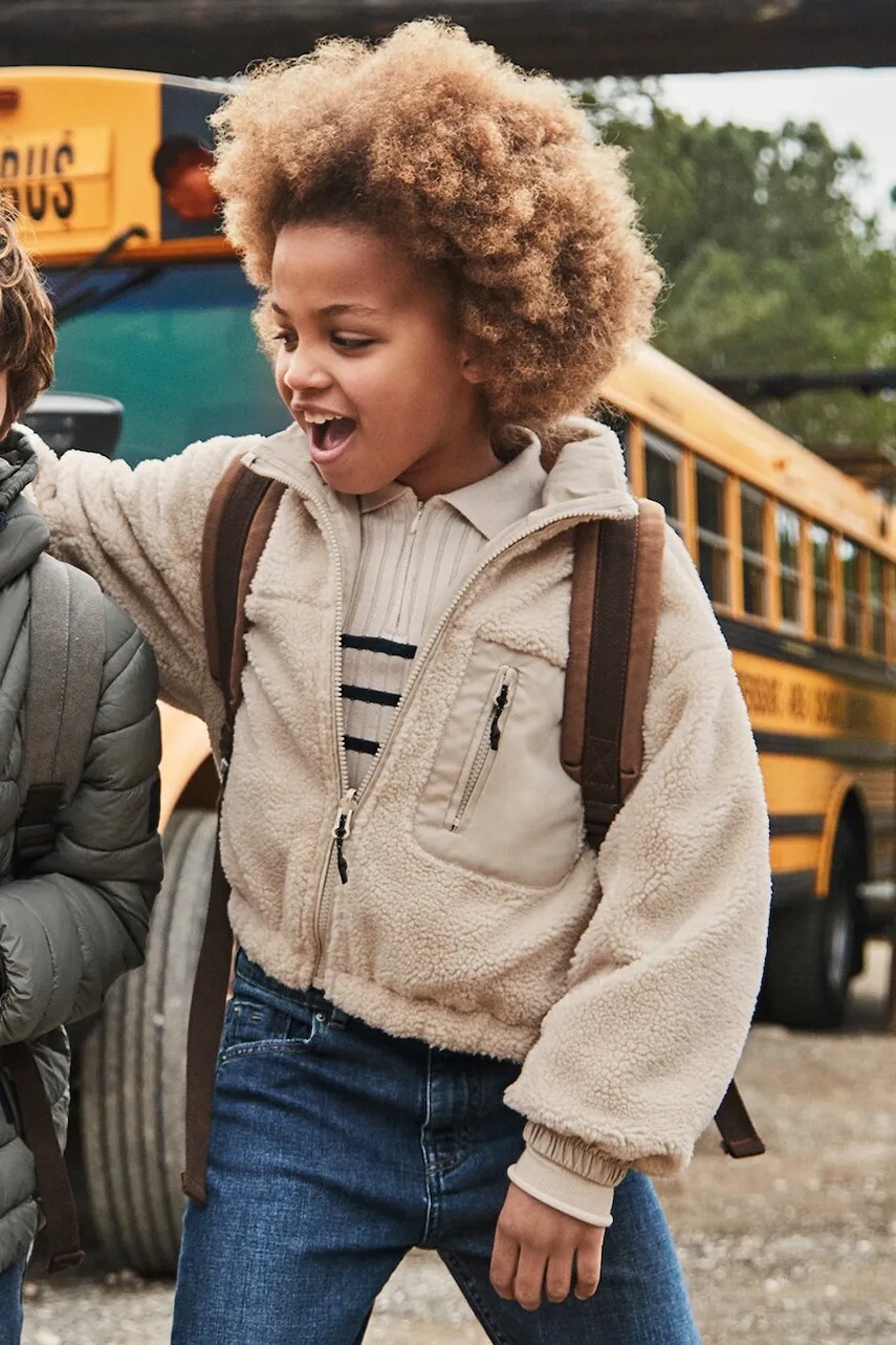 Detská bunda Mayoral béžová farba, 7435