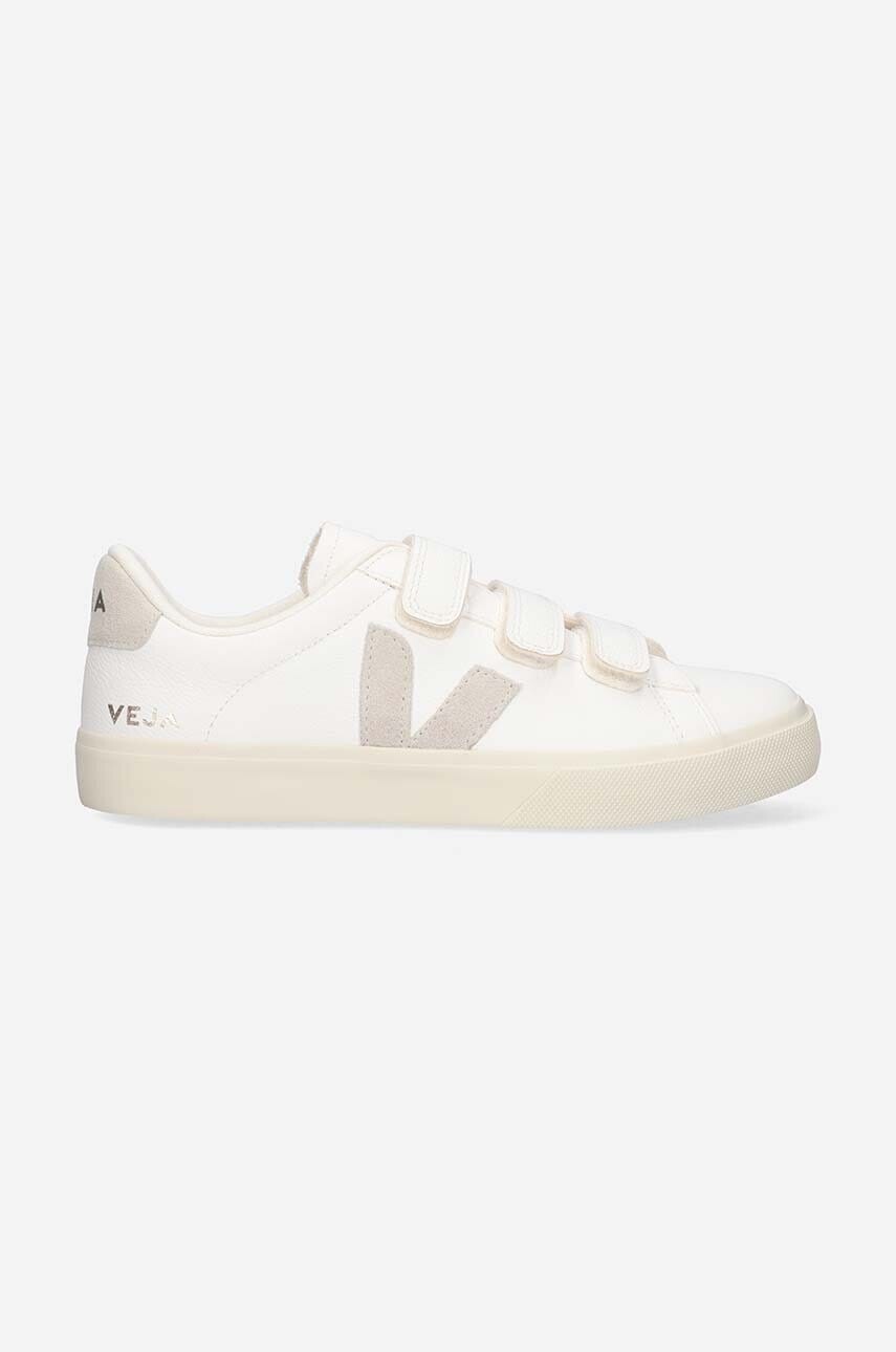 Kožené tenisky Veja Recife Logo Chromefree biela farba, RC0502919