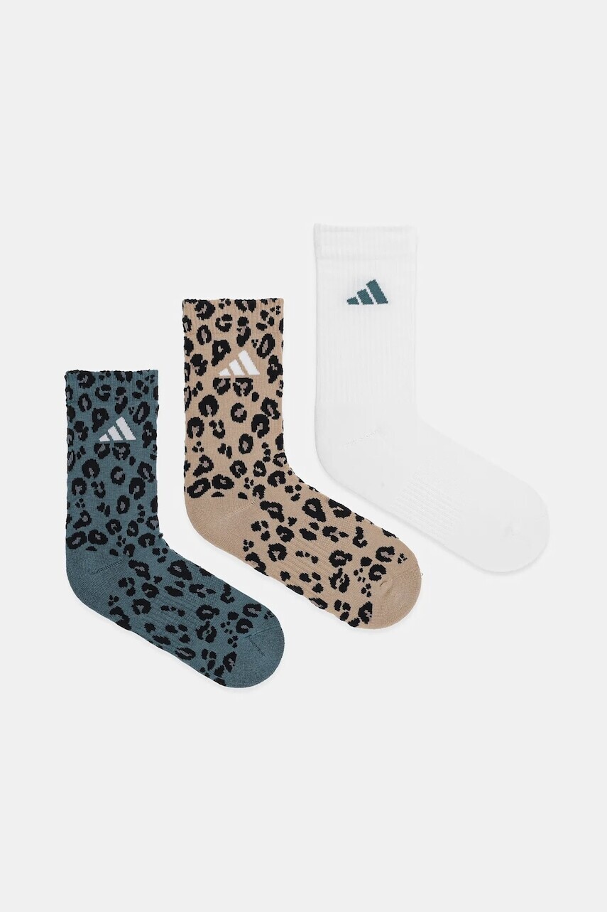 Ponožky adidas Leo Socks 3-pak biela farba, JX5557