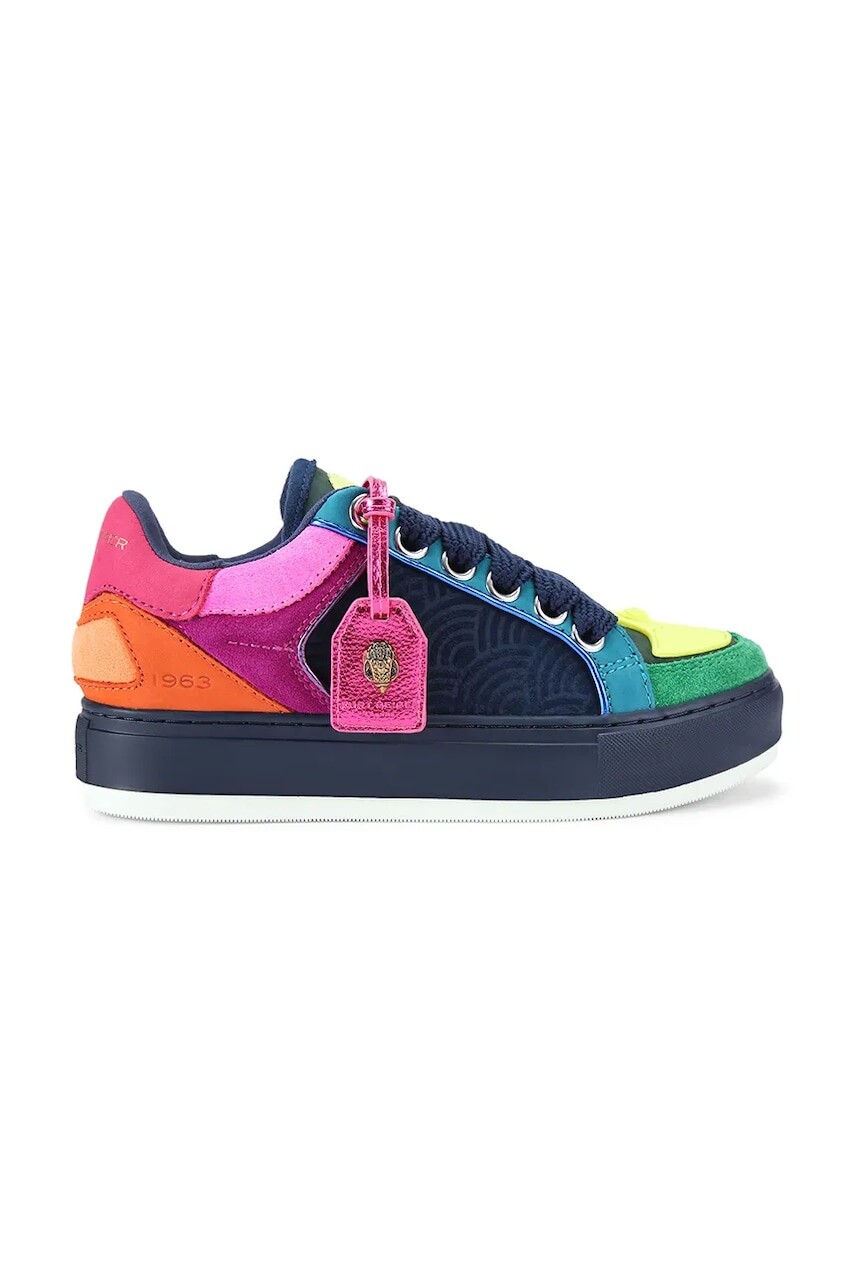 Semišové tenisky Kurt Geiger London Southbank Tag zelená farba, 493389209
