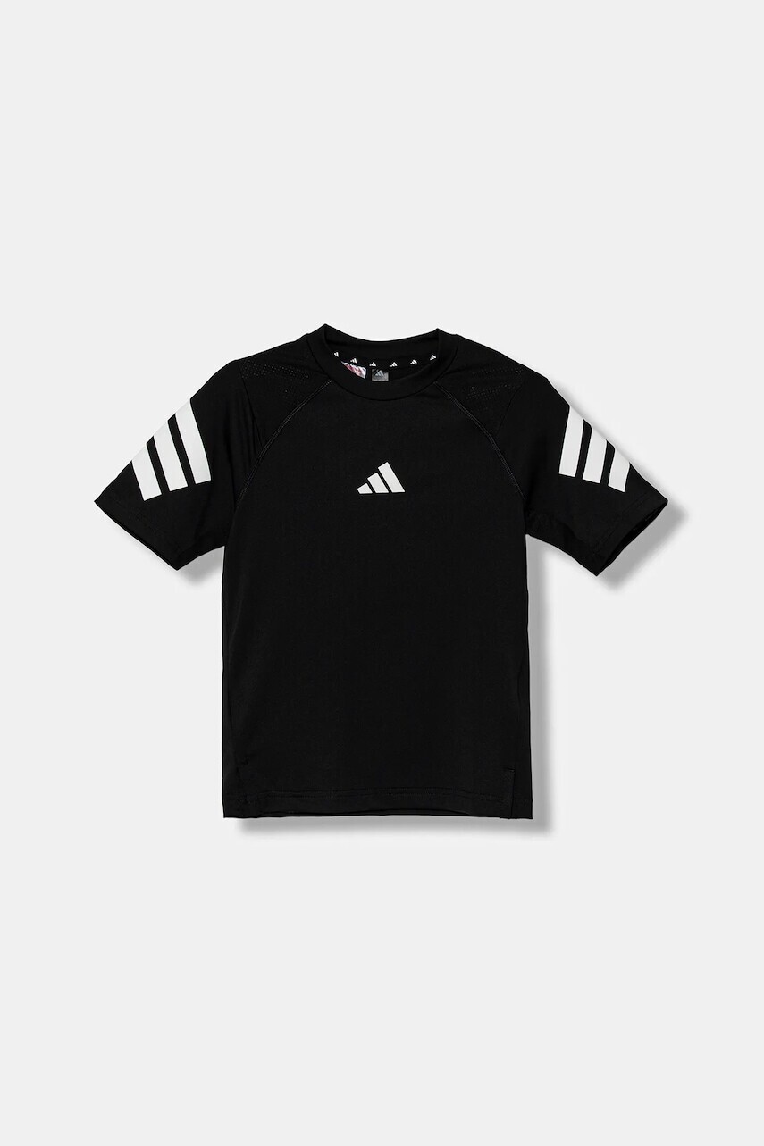 Detské tričko adidas čierna farba, s potlačou, JD0119