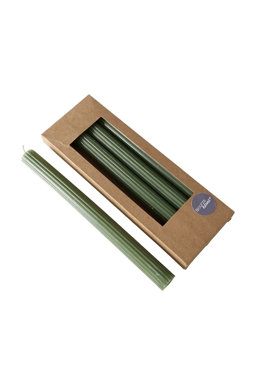 Ozdobná sviečka Boltze 25 cm 4-pak zelená farba