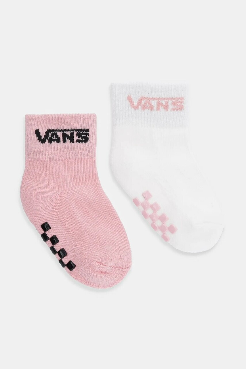 Ponožky pre bábätká Vans Classic Crew 2-pak ružová farba, VN000Q97ZJY1