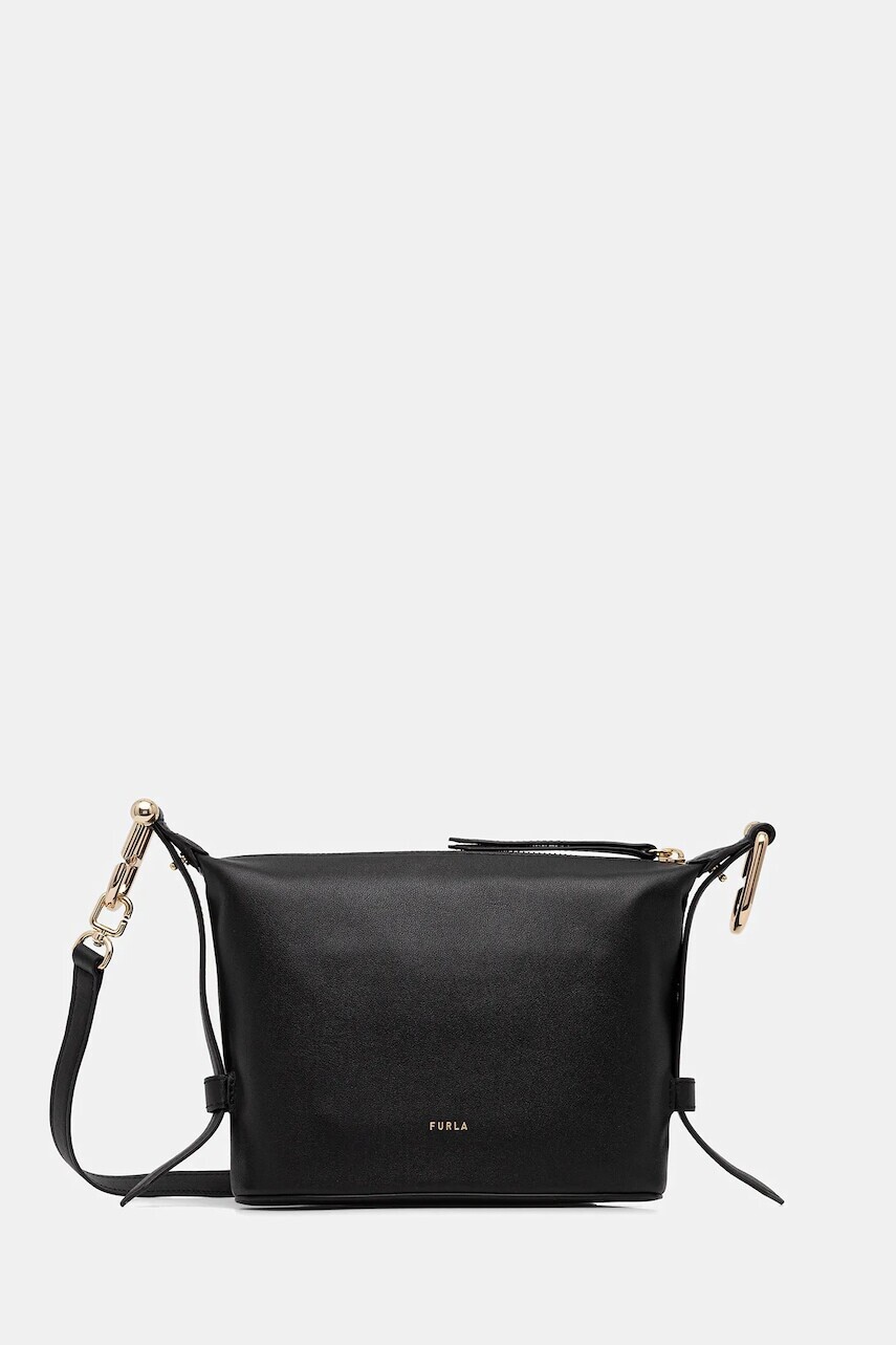 Kožená kabelka Furla čierna farba, WE00846.BX2045.O6000