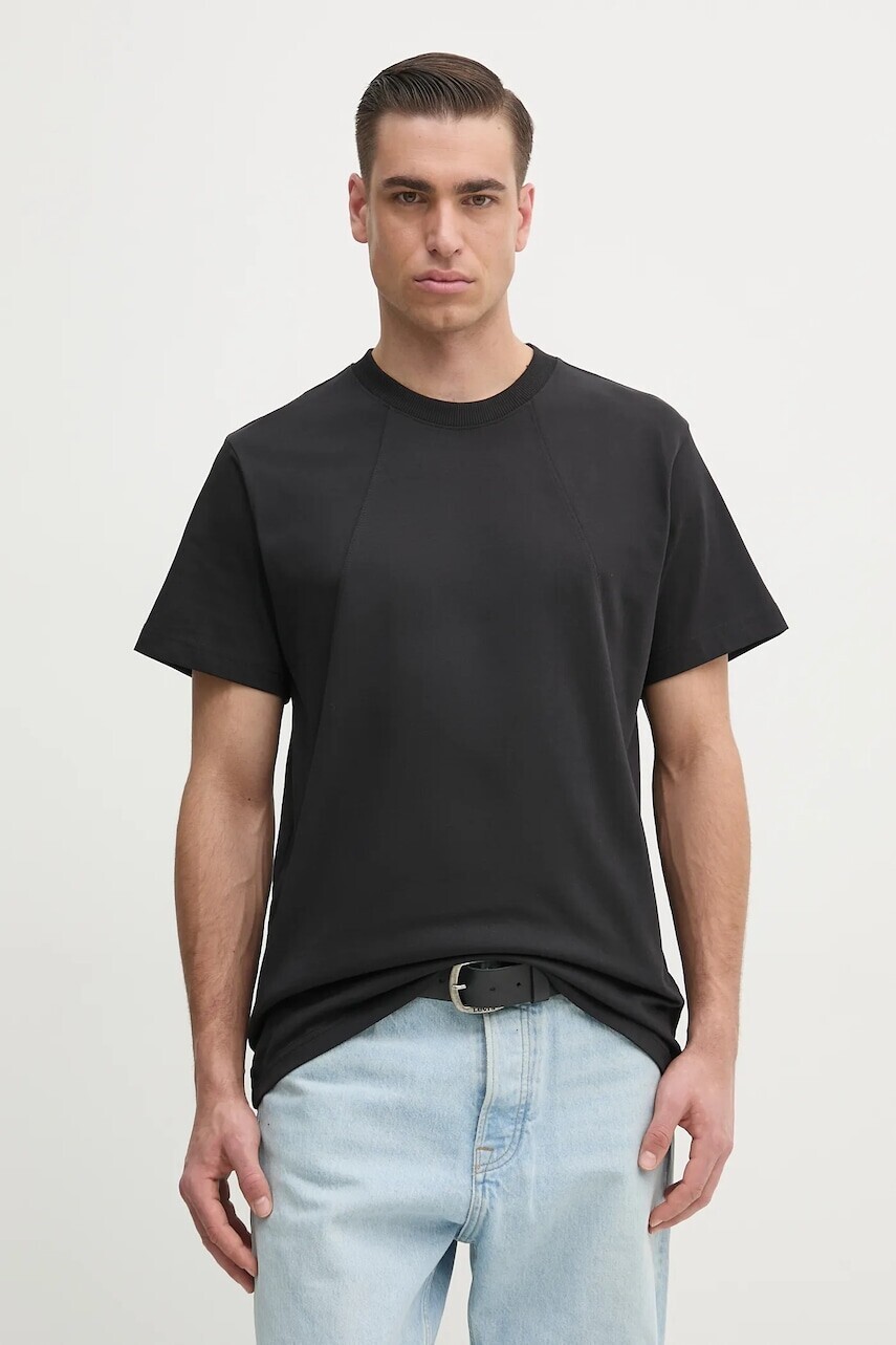 Bavlnené tričko G-Star Raw pánske, čierna farba, jednofarebné, D26449-C784