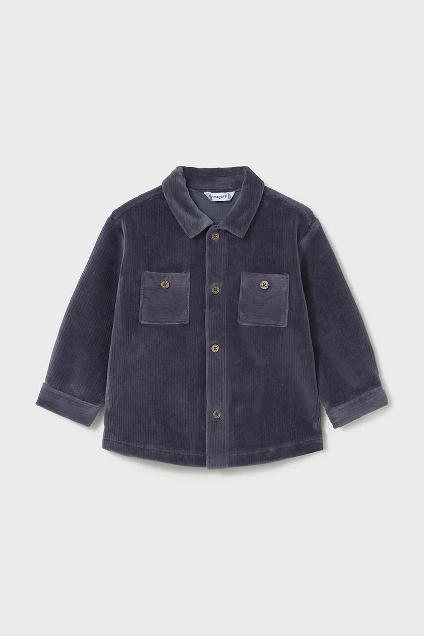 Košeľa pre bábätká Mayoral tmavomodrá farba, 2105